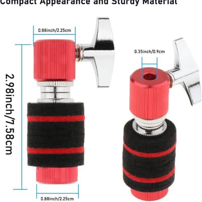 Hi-hat Clutch, Hi Hat Stand for 6 mm Rod, Aluminum Hi-hat Clutch Cymbal Standard Hi-Hat Stands for Jazz Drum Parts Accessories, Red image 2