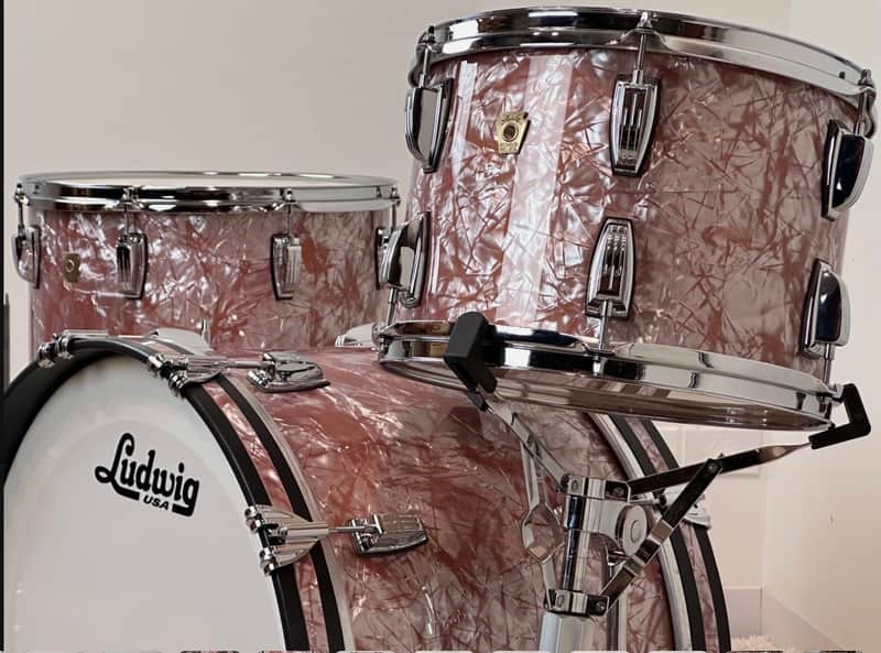 Ludwig Classic Maple. Rose Marine Pearl IS BACK. VINTAGE SPEC. 13/16/22 drum set image 1