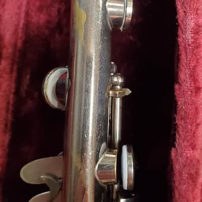 AT Metal Clarinet in Bb new leather pads 1930's ? 1940's - Nickel chrome VIDEO image 21