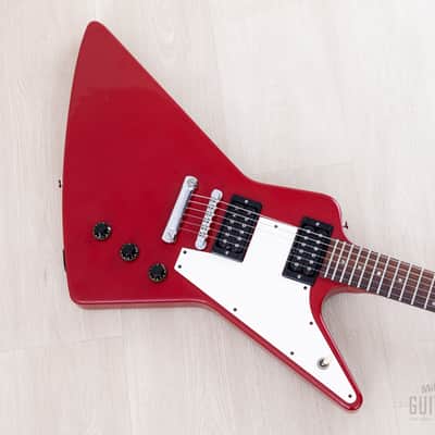 1983 Gibson Explorer Cardinal Red Custom Color Vintage Guitar w/ Dirty Fingers, Case image 8