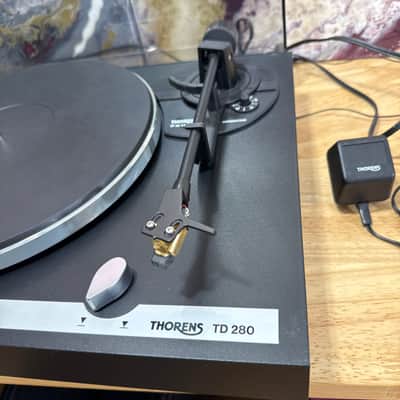 Thorens TD 280 Black Made In Germany turntable Anti Skating Tone Arm Audiophile image 2
