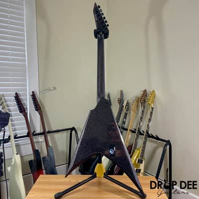 ESP LTD Kirk Hammett Signature KH-V Electric Guitar w/ Case - Black Sparkle image 12