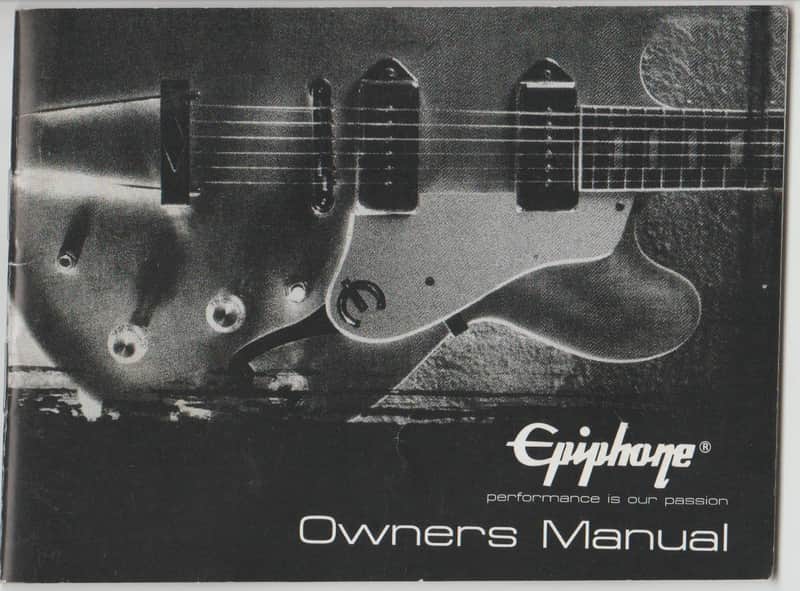 Epiphone Owners Manual image 1