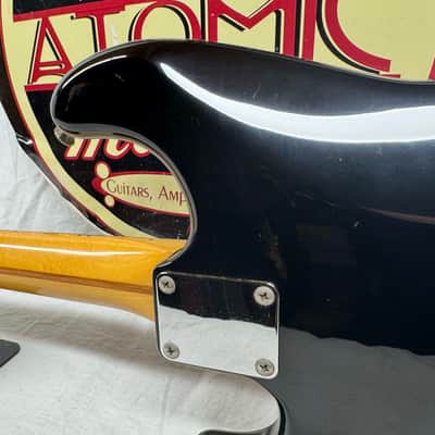 Fender ST-57 ST57 Stratocaster Guitar with Custom-ordered preamp - MIJ Made In Japan 1993 - 1994 - Black / Maple neck image 13