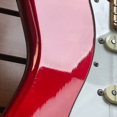 Fender Standard Stratocaster with S1 Tremolo with Maple Fretboard in Candy Apple Red w/OHSC image 5