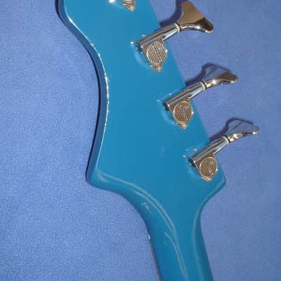 Jolana KolorBass Vintage E-Bass 1968 Thinline Hollow Bass-Guitar Blue 4 String Selten Kolor Bass image 8