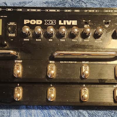 Line 6 POD X3 Live Multi-Effect and Amp Modeler 2007 - 2011 - Black image 1