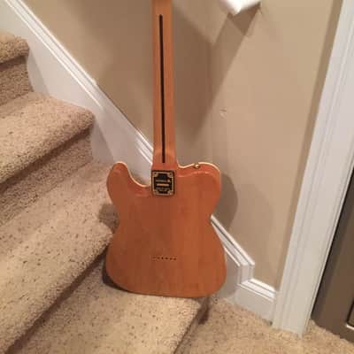 Samick Artist Series Thinline Hollow Telecaster copy TO-0345 1980's Natural Ash with Maple Neck and image 4