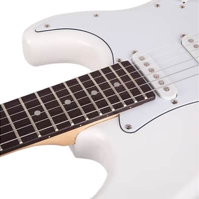 Cxxss Rose Wood Fingerboard Electric Guitar White +Gigbag +Cord+Strap+Accessor image 10