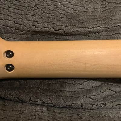 CUSTOM WARMOTH MAPLE STRAT / STRATOCASTER (BEE / BUMBLEBEE) BLACK-HEADSTOCK LOADED NECK image 7