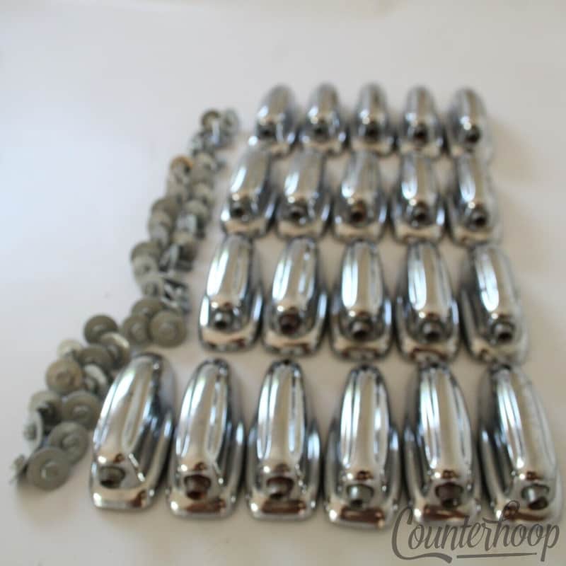 *Slingerland 21x Sound King Lugs Bass Drum Chrome Set Parts Vintage 60s-70s USA* image 1