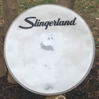 Vintage Slingerland Kick Bass Drum Batter Head 20” USA Script Logo Coated 1960s! image 5