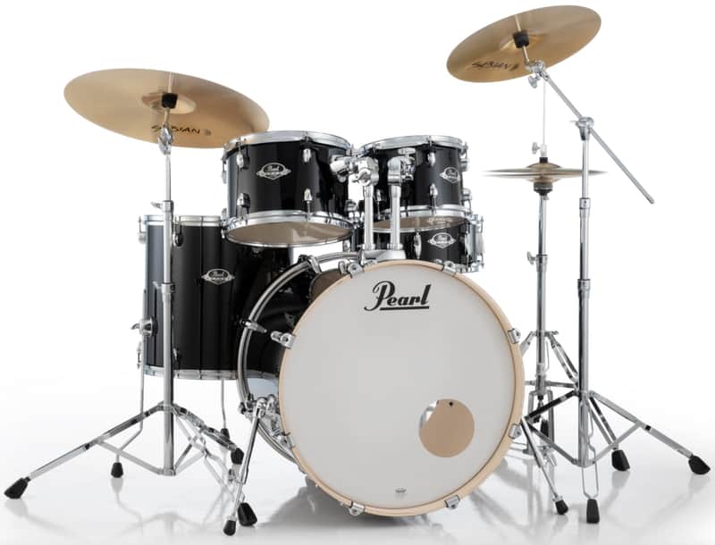Pearl Export 5-Piece Drum Set - 22" Bass Drum JET BLACK image 1