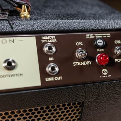 Magnatone Kingston 12W 1x12” Combo Amp w/ Reverb – Black w/ Brown Grill image 5