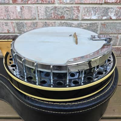 Vintage 1973 Fender Allegro 5-String Resonator Banjo w/ Chipboard Case! image 5