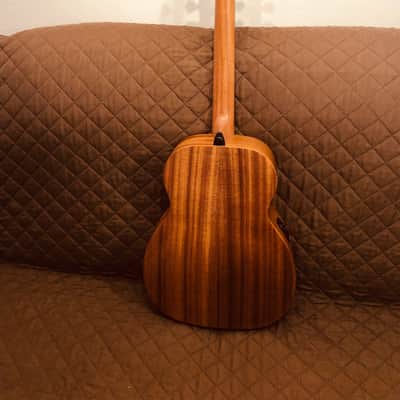 Lag TRAVEL-RCE Travel Series Solid Red Cedar Top Khaya Neck 6-String Acoustic-Electric Guitar w/Case image 4