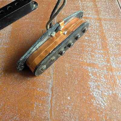 Fender Stratocaster Guitar Pickup Black Bottom Early 1960s 5.72K image 5