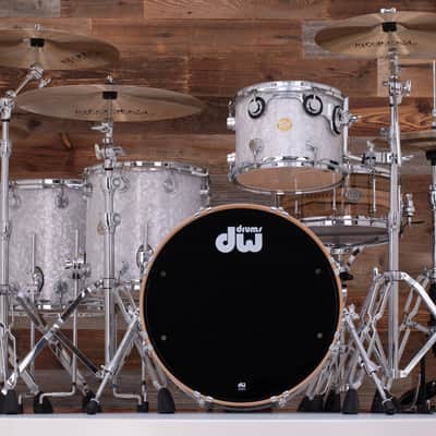 Dw (Drum Workshop) Collectors Series Ii, 4 Piece Drum Kit, White Marine Pearl, (Pre Loved) image 5