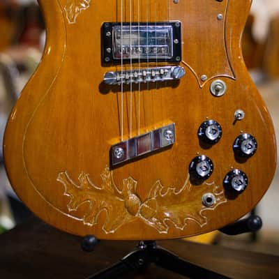 Guild S-100 NB Nature Boy Vintage Original Carved Acorn Oak Leaf Natural All Original w/Hardshell Case - Used image 3