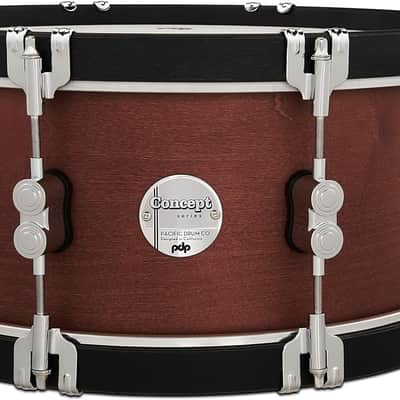 PDP by DW Concept Classic 14" Snare Drum - Blood Shell w/ Ebony Hoops image 1