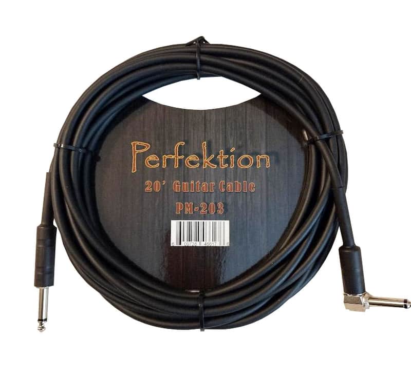 Perfektion PM203 Black 20FT Guitar, Bass, & Instrument Cable image 1