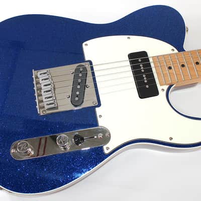 Reverend Pete Anderson Eastsider T P90 Wildwood Music Exclusive • Blue Sparkle • SKB HC image 5