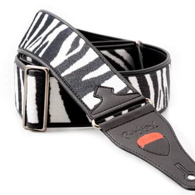 RightOn! Straps Zebra Guitar Strap – Vegan Faux Leather Design