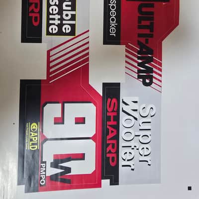 Stickers for grills SHARP GF-777 Japan Boombox Cassette Deck Gettoblaster image 3