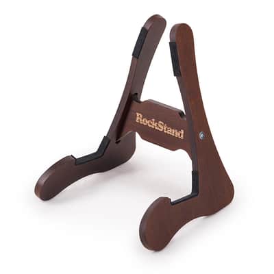 RockStand Wood A-Frame Stand - for Electric Guitar & Bass - Brown Oak image 1