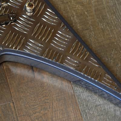 2018 ESP LTD STATIC-600V Wayne Static X Electric Guitar Flying V Gun Metal Blue + Gig Bag image 5