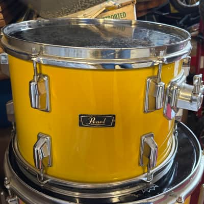 Vintage Pearl Fiberglass Shell Rack Tom 1970’s - Yellow 9”x13” image 1