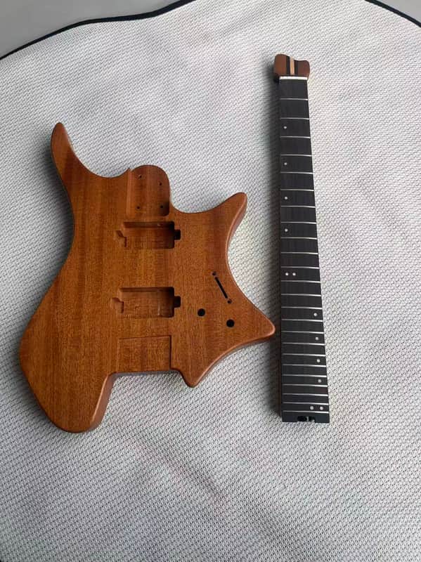 24frets 5 piece Roasted flame maple neck Headless Electric guitar 1 piece Mahogany body T contour  spoke truss rod 1 image 1