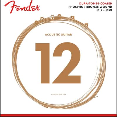 Fender 860L Phosphor Bronze Dura-Tone Acoustic Guitar Strings, LIGHT 12-53 image 3