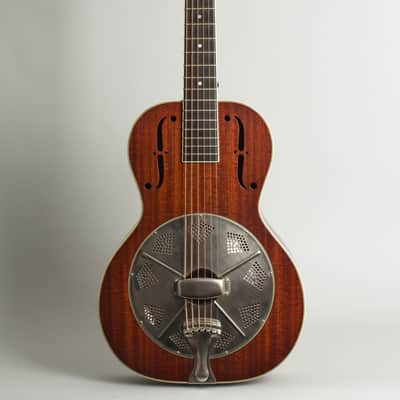 National  El Trovador Baritone Resophonic Electric Guitar (2009), ser. #15563, original black hard shell case. image 1