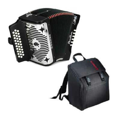 Hohner Accordion 3100FB Panther 3-Row Diatonic Accordion with Hohner AGB Gig Bag image 1