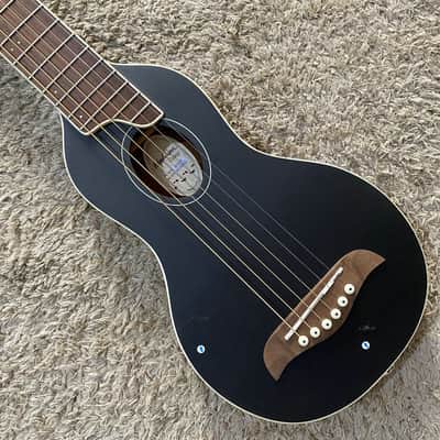 Black Washburn Warrior 34 Inch Acoustic Guitar, Spruce Top Body image 2