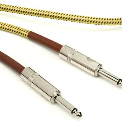 D'Addario PW-BG-10TW Braided Straight to Straight Instrument Cable - 10 foot Tweed image 2