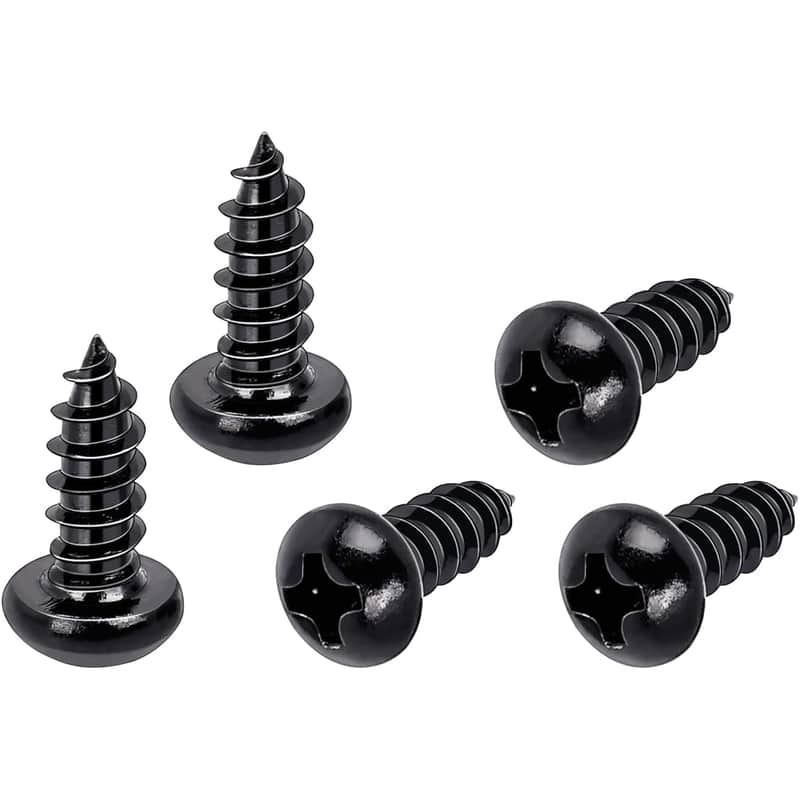 Brand New Stainless Steel American #3 x 1/4" Guitar Truss Rod Cover Screws Bell Shaped Truss Rod Cover Screws for USA Gibson Les Paul LP Pack of 5 JT/ZGLS-01 Black image 1