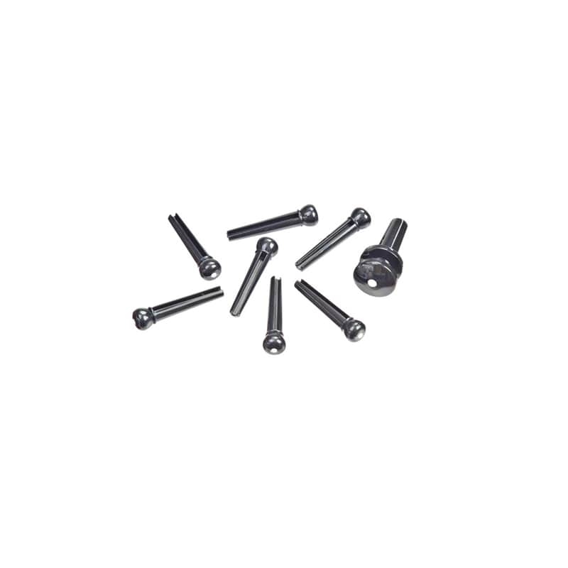 Daddario Plastic Bridge & End Pins Molded Bridge Pins - Black w Ivory Dot image 1