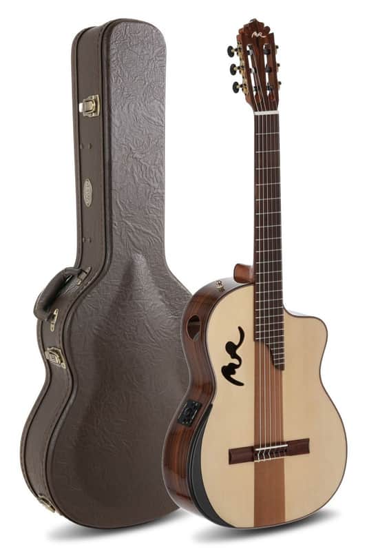 Manuel Rodriguez Café Cortado Solid Spruce Top Mahogany Neck Cutaway 6-String Classical Acoustic-Electric Guitar w/Hard Case & Strap image 1