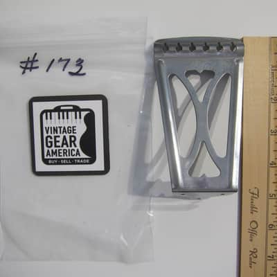 Harmony & Silvertone Flat Top Guitar Tailpiece Authentic Vintage Part Circa-1950s-1960s-Chrome image 8
