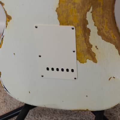 2018 Fender Custom Shop 1963 Stratocaster - Heavy Relic Olympic White over Sunburst image 21