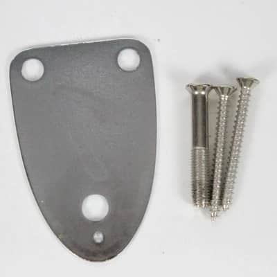 Fender Stratocaster/Telecaster 1970s Style Chrome Neck Plate Reissue 3-Bolt image 4