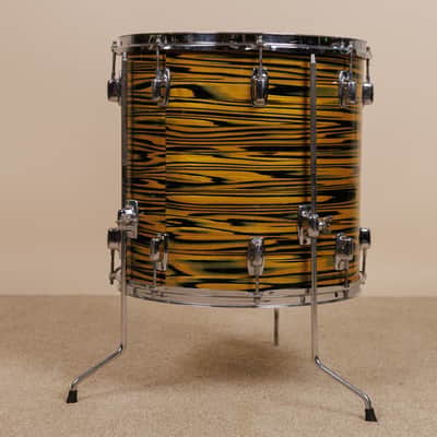 1970s Ludwig Standard 16x16 Lemon Strata Floor Tom image 8