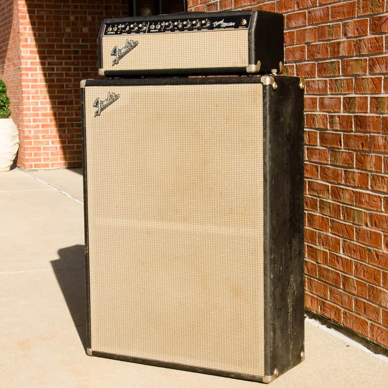 1966 Bandmaster Head & 2 x 12" Matching Cabinet, Recapped & Retubed, Blackface image 1