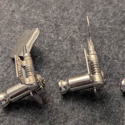 Original tuners from Squier Precision Bass PJ  2023 - Nickel/silver image 5