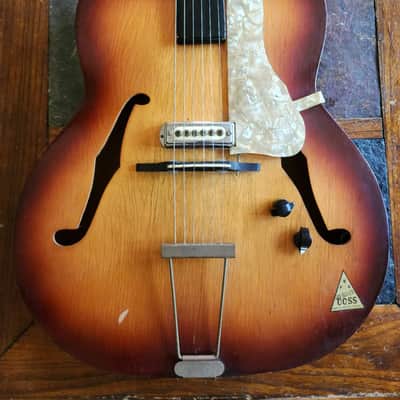 Voss vintage archtop made in Germany Hofner-style hollowbody image 1