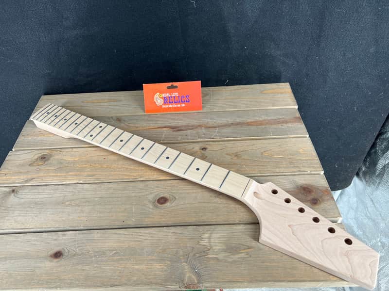 Tricked Out Guitar Tele® Telecaster Style Neck Maple Blank Paddle Headstock Unfinished image 1