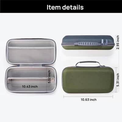 Microphone Case for 3, Microphone Bag for 2 Wireless Microphones EVA Hard Dual Wireless Mic Storage Bag for Gigging and Travel(Case Only) image 2