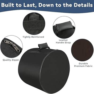 13"x11" Tom Drum Bag, Lightweight Padded Tom Drum Case with Oxford Fabric, Reinforced Handle, Soft Drum Gig Bag for Storage and Travel Protection(13"x11" Tom) image 3